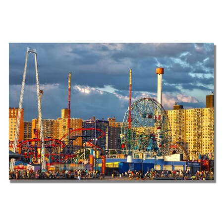 Trademark Fine Art CATeyes 'Coney Island' Canvas Art, 22x32 MZ0199-C2232GG